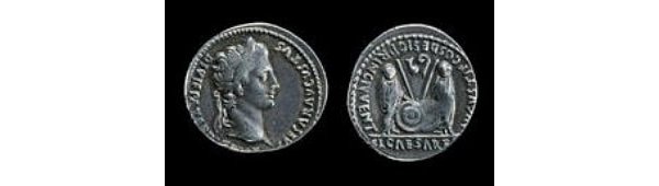 Silver denarius of Augustus