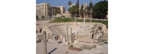 Ruins of a Roman Amphitheatre in Alexandria